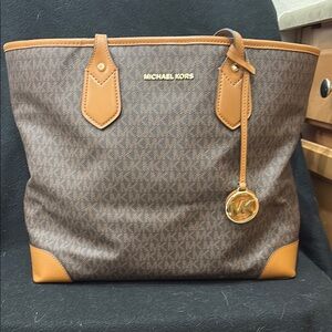 Michael Kors Brown and Tan Tote Bag